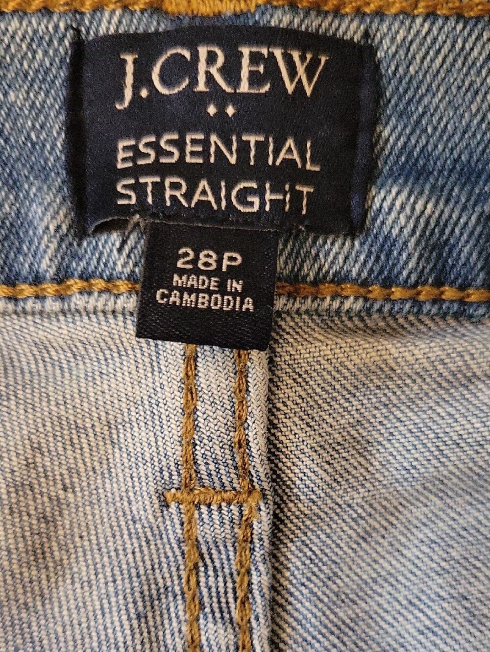 J. Crew Factory Essential Straight Light Wash Jeans - Light Blue - Picture 2 of 4